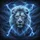 Fierce White Lion Face Electric Blue Lightning Storm - Adventure Seeker Gift Spare Tire Cover - 6