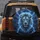 Fierce White Lion Face Electric Blue Lightning Storm - Adventure Seeker Gift Spare Tire Cover - 5