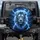 Fierce White Lion Face Electric Blue Lightning Storm - Adventure Seeker Gift Spare Tire Cover - 1
