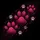 Fuchsia Pink Paw Print Symbols On Black Background - Pet Lover Home Decor Gift Spare Tire Cover - 6