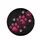 Fuchsia Pink Paw Print Symbols On Black Background - Pet Lover Home Decor Gift Spare Tire Cover - 4