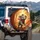 Baby Elephant Fedora Scarf Autumn Forest - Wildlife Lover Gift for Elephant Lovers Spare Tire Cover - 3