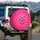 Reflective Pink Hearts Disco Ball - Love Celebration Gift Spare Tire Cover - 3