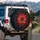 Layered Paper-Cut Red Orange Butterfly Swarm - Gift for Wildlife Lovers Spare Tire Cover - 3