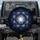 Fractal Floral Explosion Crystalline Silver Blue Gold - Home Decor Gift Spare Tire Cover - 1
