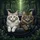 Maine Coon Cats Leather Seating Control Panel Forest Path - Cat Lover Gift Spare Tire Cover - 6