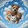 Four Curious Wide-Eyed Cats Dog Group Brilliant Blue Sky Clouds - Pet Lover Gift Spare Tire Cover - 6
