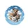 Four Curious Wide-Eyed Cats Dog Group Brilliant Blue Sky Clouds - Pet Lover Gift Spare Tire Cover - 4