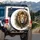 Regal Golden Lion Intense Golden Eyes Charcoal Mane White Muzzle - Wildlife Lover Gift Spare Tire Cover - 3
