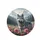 Gray Wolf Pink Dahlia Zinnia Flowers Mountain Landscape - Wildlife Lover Gift Spare Tire Cover - 4