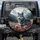Gray Wolf Pink Dahlia Zinnia Flowers Mountain Landscape - Wildlife Lover Gift Spare Tire Cover - 1