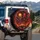 Grinning Skeletal Figures Fiery Infernal Scene - Vehicle Styling Gift Spare Tire Cover - 3