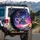 Joyful Skeleton Alien Flying Saucer Space Ride - Sci-Fi Lover Gift Spare Tire Cover - 3