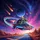 Joyful Skeleton Alien Flying Saucer Space Ride - Sci-Fi Lover Gift Spare Tire Cover - 6