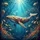 Majestic Golden Whale Gem Fish Deep Ocean Coral - Ocean Lover Gift Spare Tire Cover - 6