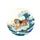 Majestic Tiger Roaring Ocean Wave Red Boats - Wildlife Lover Gift for Outdoor Adventurers Spare Tire Cover - 4