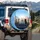 Fluffy White Cat Diverse Felines City Skyline - Cat Lover Gift Spare Tire Cover - 3