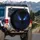 Piercing Blue Eyes Shadowy Creature - Travel Essentials for Fantasy Lover Spare Tire Cover - 3