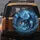 Majestic Blue Dragon Outstretched Wings Storm Clouds Mountain - Dragon Lover Gift Spare Tire Cover - 5