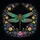 Golden Dragonfly Botanical Flowers Foliage Sparkles - Wildlife Home Decor Gift Spare Tire Cover - 6