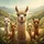 Five Smiling Alpacas Green Rolling Hills Sunlit Landscape - Nature Lover Gift for Animal Lover Spare Tire Cover - 6