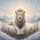 White Lion Golden Crown Snowy Mountain Vista - Wildlife Lover Gift Spare Tire Cover - 6