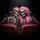 Smiling Skeletons Pink Hair Boa Roadster Interior - Open Road Travel Gift Spare Tire Cover - 6