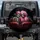 Smiling Skeletons Pink Hair Boa Roadster Interior - Open Road Travel Gift Spare Tire Cover - 1