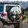 Panda Driver Cityscape View - Vehicle Decor Travel Enthusiast Gift Spare Tire Cover - 3