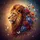 Majestic Lion Head Golden Mane Butterflies Floral - Wildlife Lover Gift Spare Tire Cover - 6