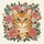 Ginger Tabby Cat Whimsical Floral Botanical - Home Decor Gift for Cat Lovers Spare Tire Cover - 6