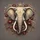 Elephant Head Gold Filigree Lotus Flowers Golden Vines Leaves - Wildlife Lover Gift Spare Tire Cover - 6