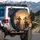 Zombie Bikers Red Motorcycles Desert Road Sunset - Adventure Lover Gift Spare Tire Cover - 3