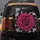 Fuchsia Rose Black Leaves White Starbursts - Luxury Home Decor Gift for Rose Lover Spare Tire Cover - 5