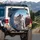 Astronaut American Flag Canyon Salute - Independence Day Gift for Veterans Spare Tire Cover - 3
