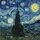Starry Night Cypress Tree Village - Dreamscape Home Decor Gift Spare Tire Cover - 6