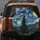 Starry Night Cypress Tree Village - Dreamscape Home Decor Gift Spare Tire Cover - 5