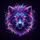 Dark Cosmic Predatory Glowing Red Eyes Swirling Multicolored Fur - Fantasy Lover Gift Spare Tire Cover - 6