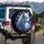 Celestial Wolf Pearl Mask Cosmic Stars - Space Lover Gift Spare Tire Cover - 3