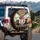 Beagle Dachshund Terrier Woodpecker Cabin Landscape - Road Trip Essentials Gift Spare Tire Cover - 3