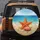 Sun-Drenched Golden Beach Starfish Conch Shell - Coastal Explorer Travel Gift Spare Tire Cover - 5