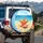 Sun-Drenched Golden Beach Starfish Conch Shell - Coastal Explorer Travel Gift Spare Tire Cover - 3
