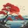Mount Fuji Red Sun Autumn Maple Tree Water Birds Japanese Scenery - Travel Essentials Spare Tire Cover - 6