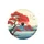 Mount Fuji Red Sun Autumn Maple Tree Water Birds Japanese Scenery - Travel Essentials Spare Tire Cover - 4