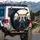Shiba Inu Dogs Driving Car Interior Highway Adventure - Travel Essentials Gift for Dog Lovers Spare Tire Cover - 3