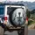 Human Skeleton Skull Trapped Presence - Haunting Ethereal Display Spare Tire Cover - 3