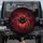 Menacing Black Spider Crimson Web - Outdoor Car Decor for Spider Fan Spare Tire Cover - 1