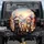 Santa Cat Trio Christmas Mountain Sunrise - Holiday Gift for Cat Lovers Spare Tire Cover - 1