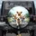 Fluffy Golden Labradoodle Puppies Driving Vehicle Road Trip Travel Gift Spare Tire Cover - 1