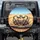 Grinning Skeletons Sunglasses Peace Sign Desert Road - Travel Adventure Gift for Road Trippers Spare Tire Cover - 1